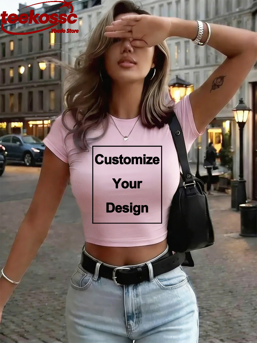 Summer Clothing Y2K - Custom Womens Cotton Crop Tops DIY