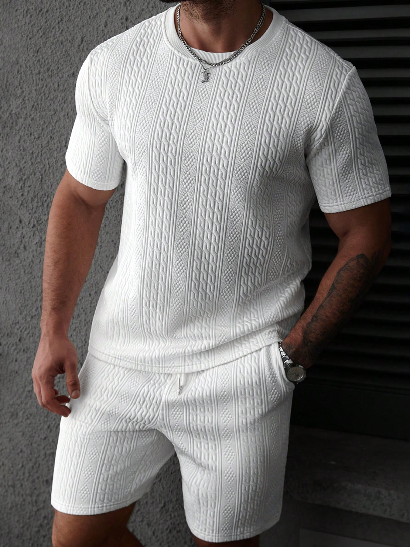 Summer Clothing Guys - Casual men's polo shirt set, soft