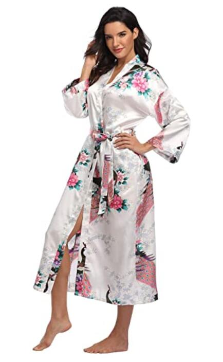 Summer House Clothing - Hot Sale Black Summer Satin Kimono