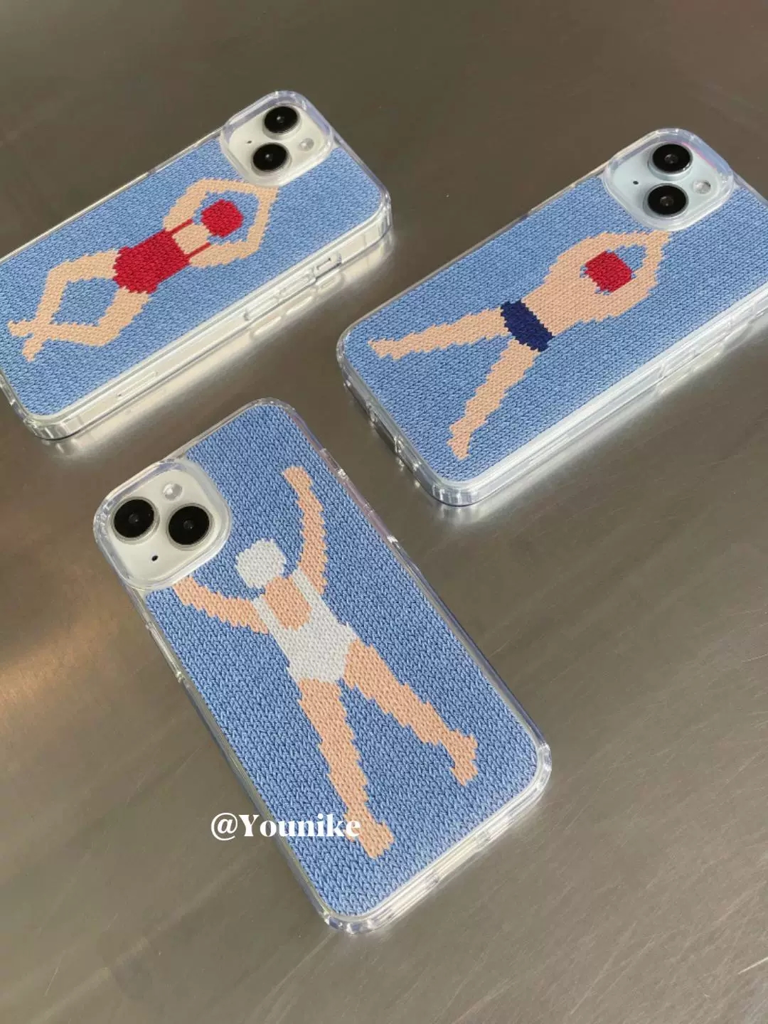 Summer Closet - Knitted Printing Swimsuit People Summer Phone