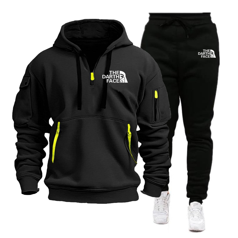 Summer Clothing Guys - Men's hooded sports shirt set featuring