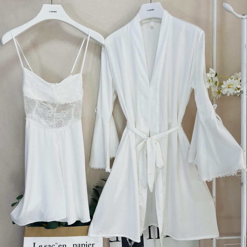 Summer House Clothing - Summer Lady 2PCS Robe Set Bride