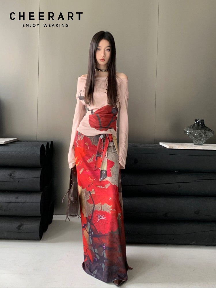 CHEERART Vintage Red Mesh Long - Summer Clothing Wraps のレビューと価格