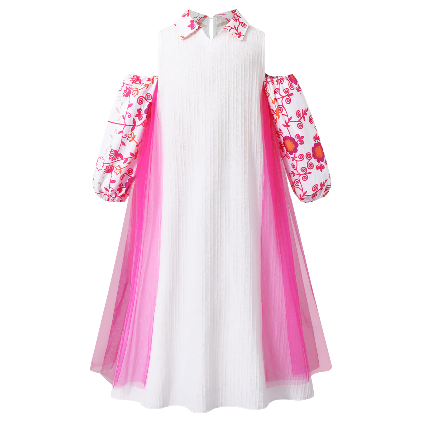 Girl Long Sleeve Mesh Patchwor - Summer Clothing For Girls のレビューと価格
