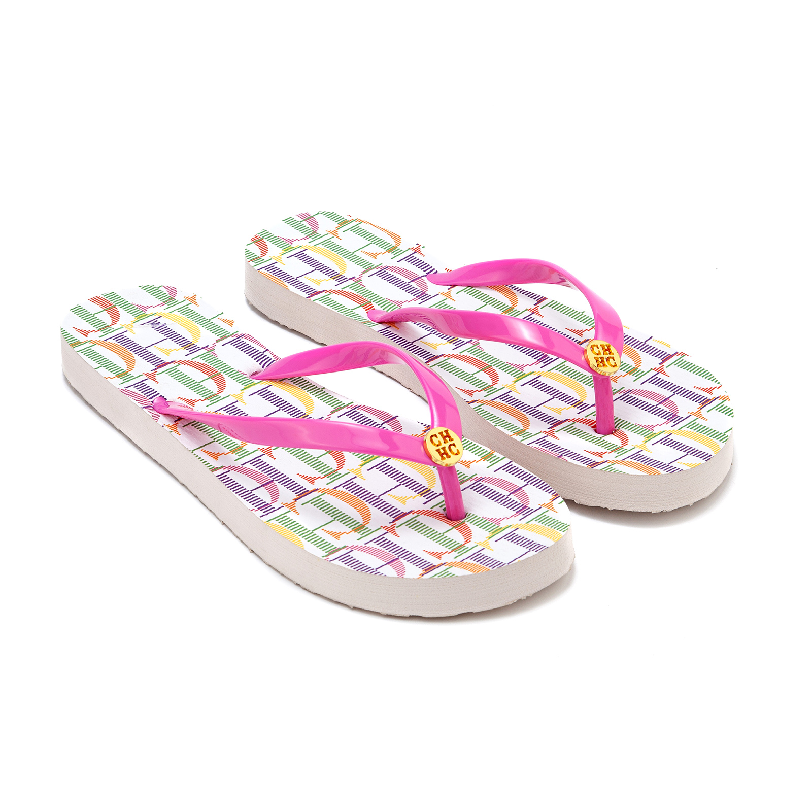 Pink Letter Flip Flops Gold Bu - Summer Quotes のレビューと価格