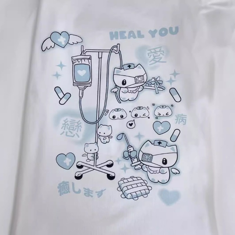 Anime Y2k Cartoon Kawaii Cat P - Summer Clothing Y2K のレビューと価格