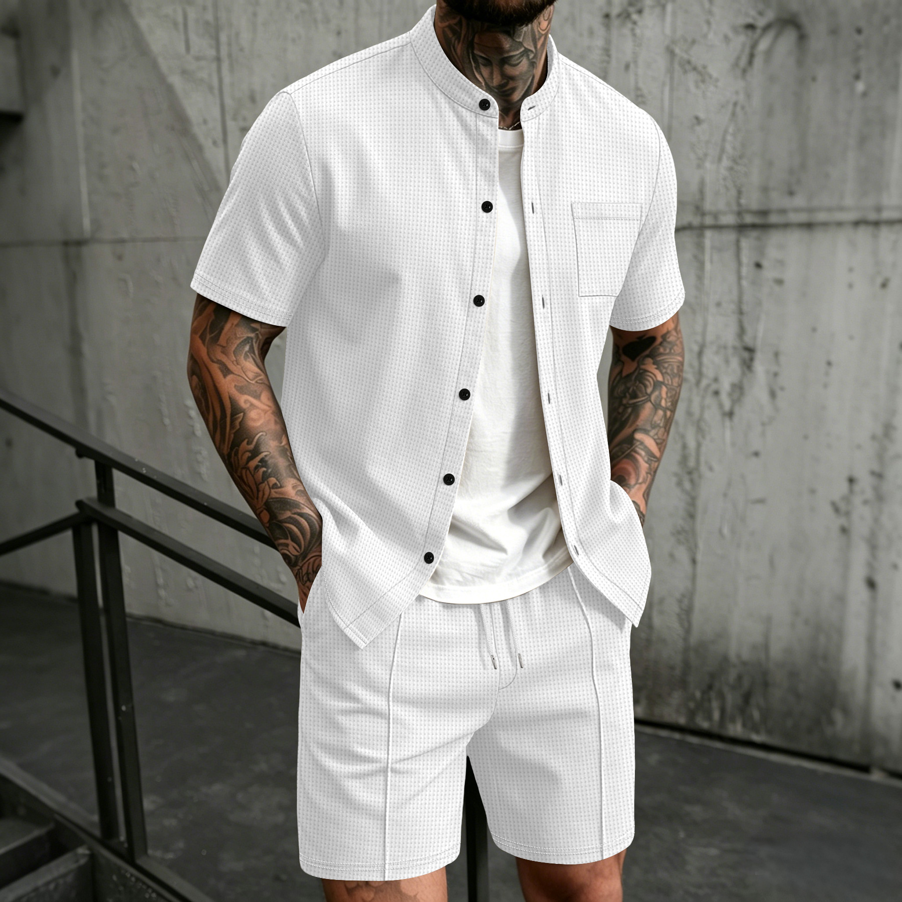 Men's new summer style waffle  - Summer Clothing Guys のレビューと価格