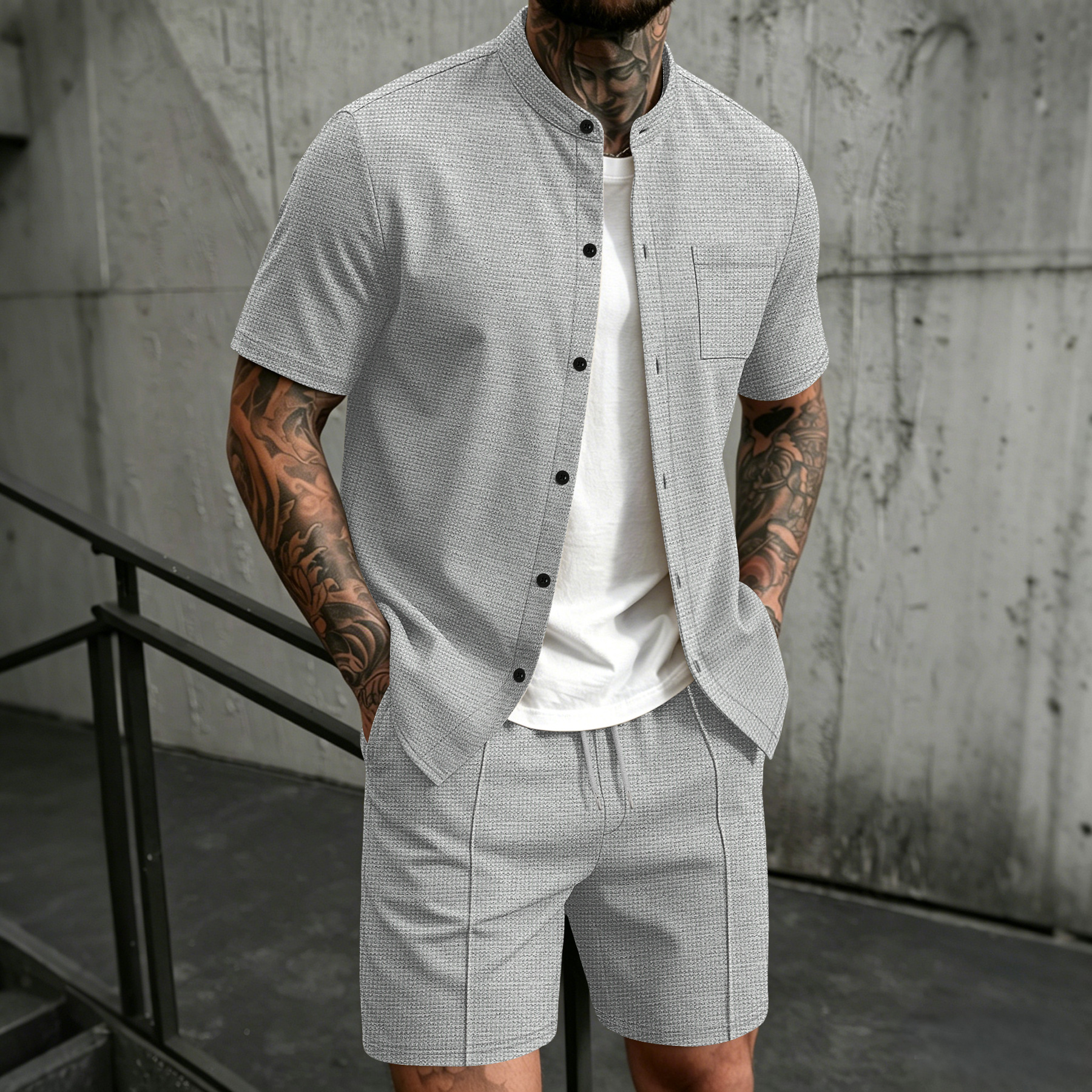 Men's new summer style waffle  - Summer Clothing Guys のレビューと価格