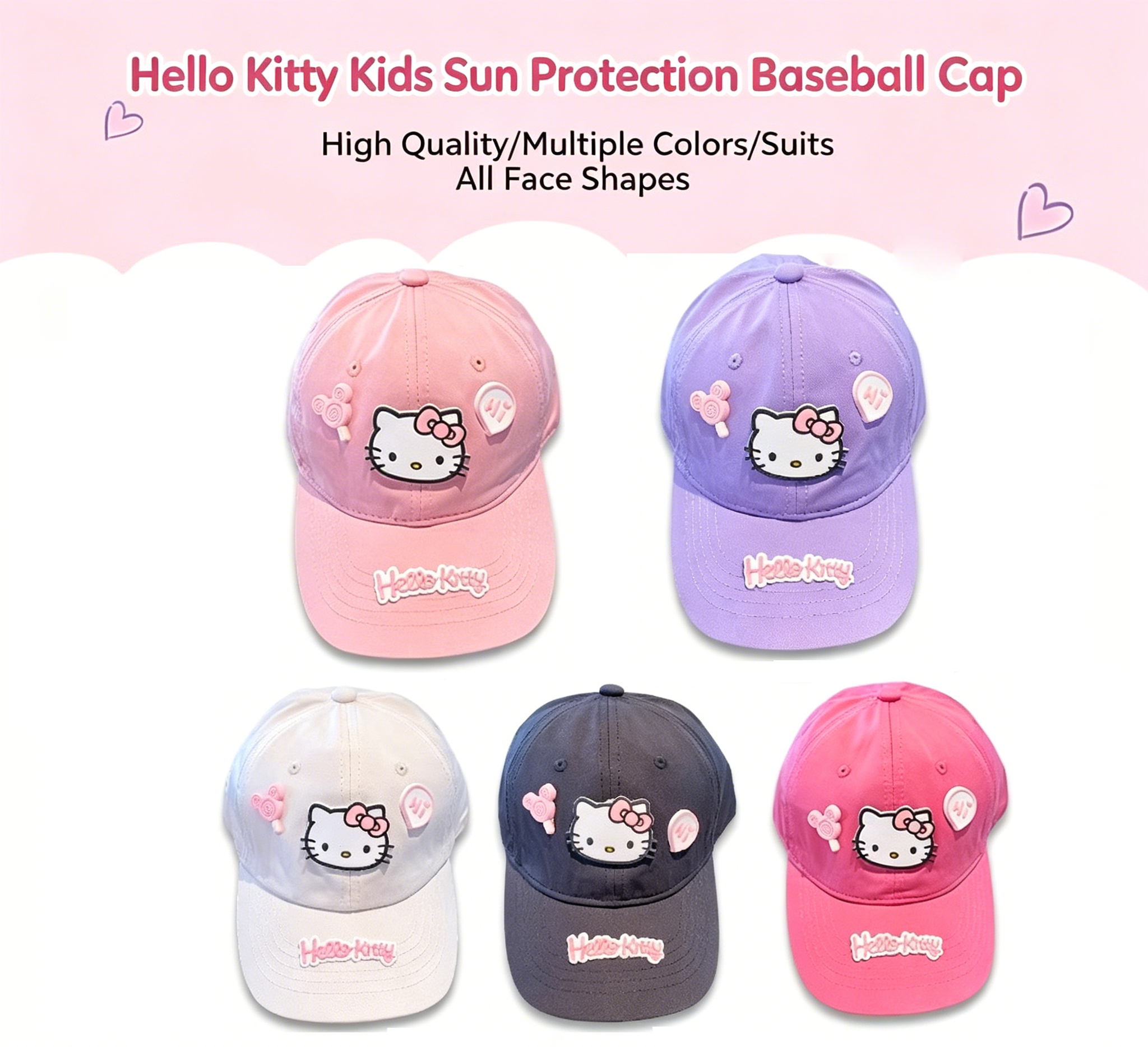 Hello Kitty Baseball Cap for T - Sun Hat Wide Brim のレビューと価格