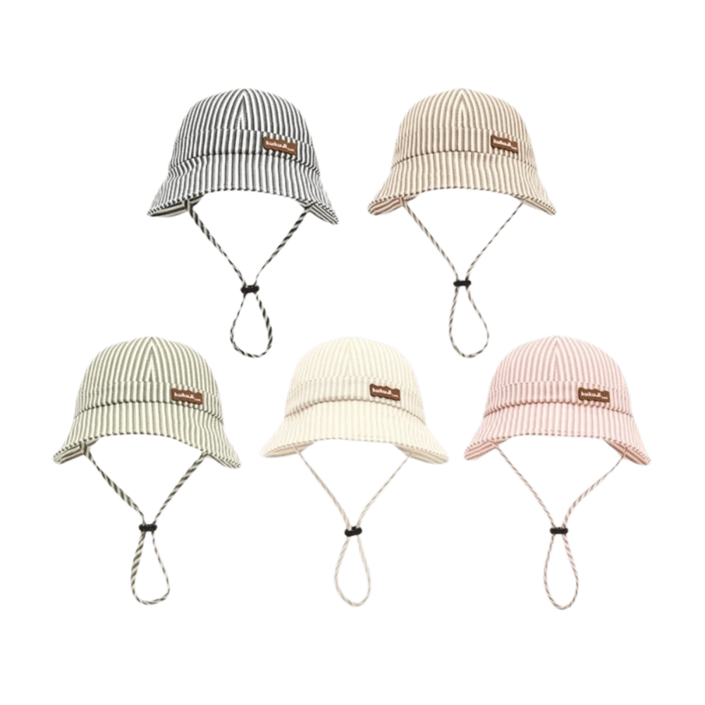 New Striped Baby Bucket Hat Ad - Sun Hat Wide Brim のレビューと価格