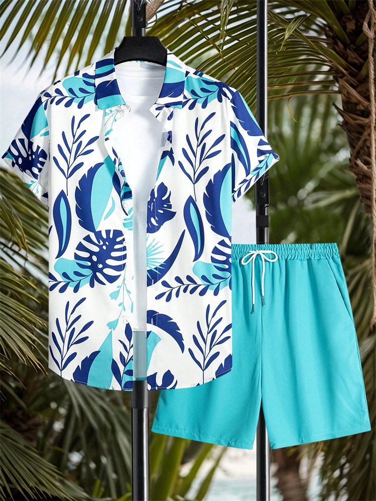 Men's Short-sleeved Shirt Set  - Summer Clothing Trends のレビューと価格