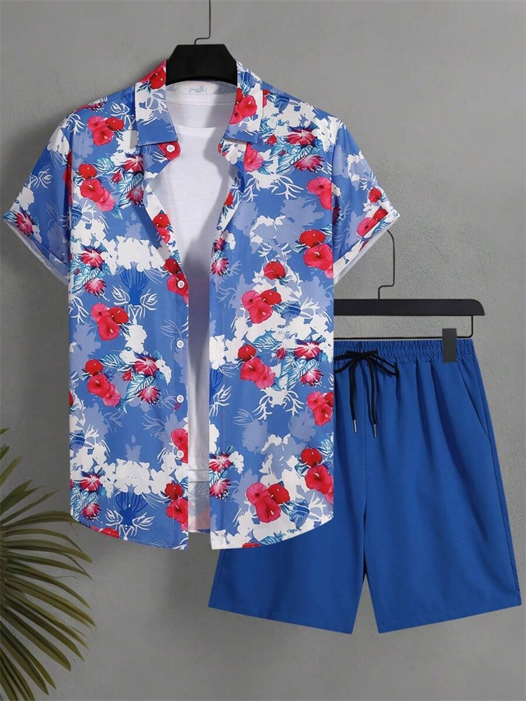 Men's Short-sleeved Shirt Set  - Summer Clothing Trends のレビューと価格