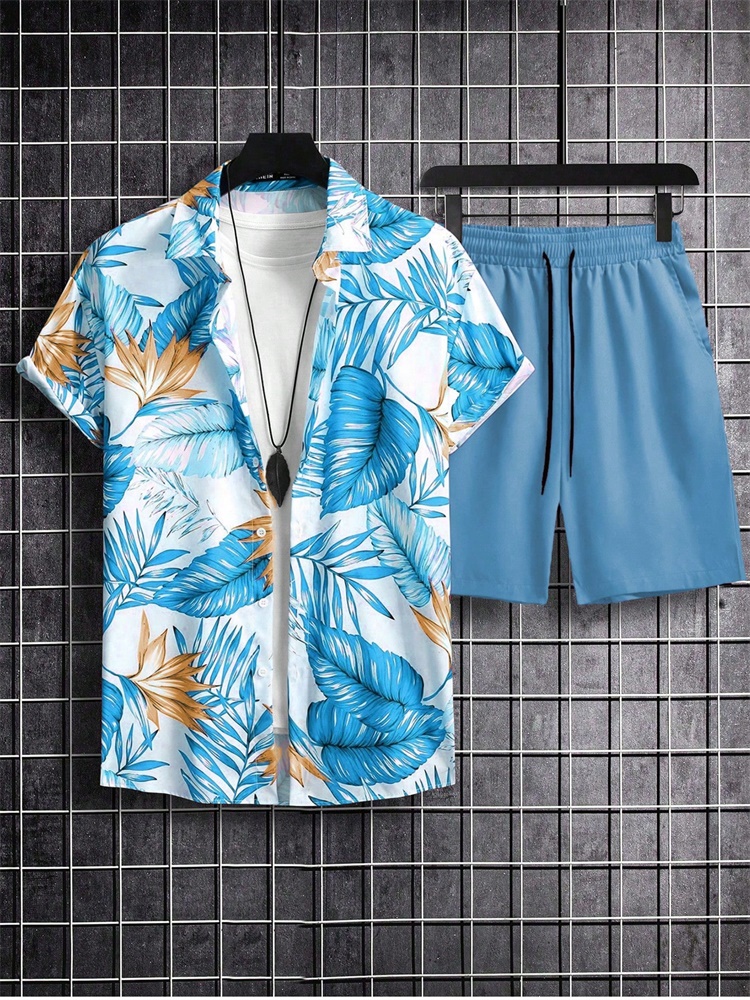 Men's Short-sleeved Shirt Set  - Summer Clothing Trends のレビューと価格