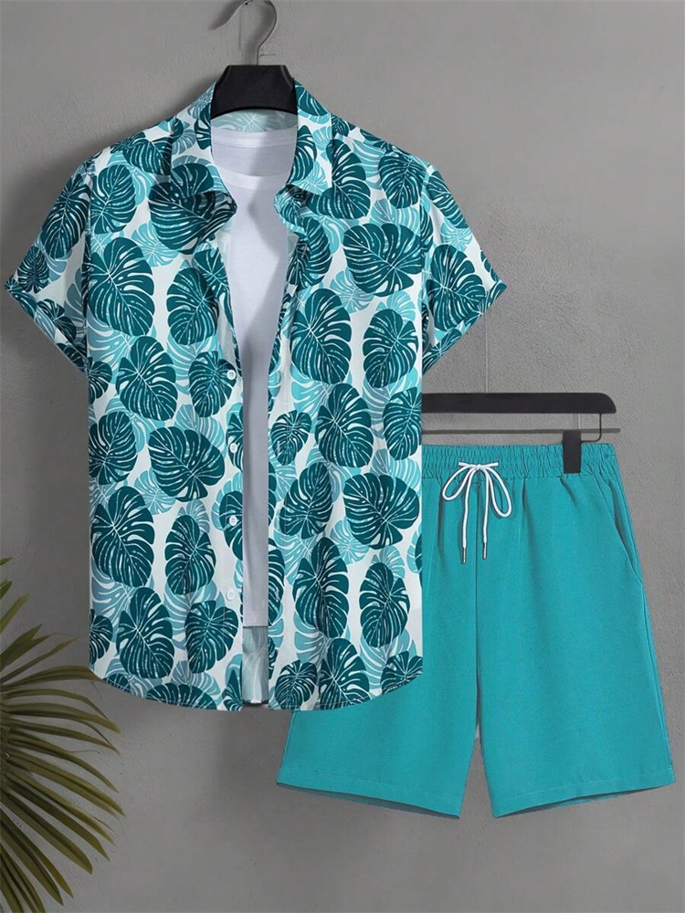 Men's Short-sleeved Shirt Set  - Summer Clothing Trends のレビューと価格
