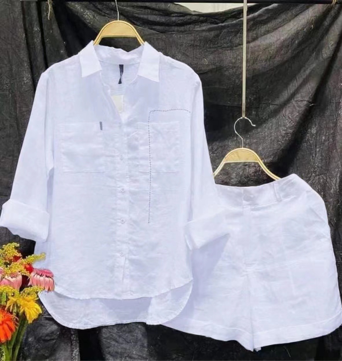 Fashion White Long Sleeve Shir - Summer House Clothing のレビューと価格