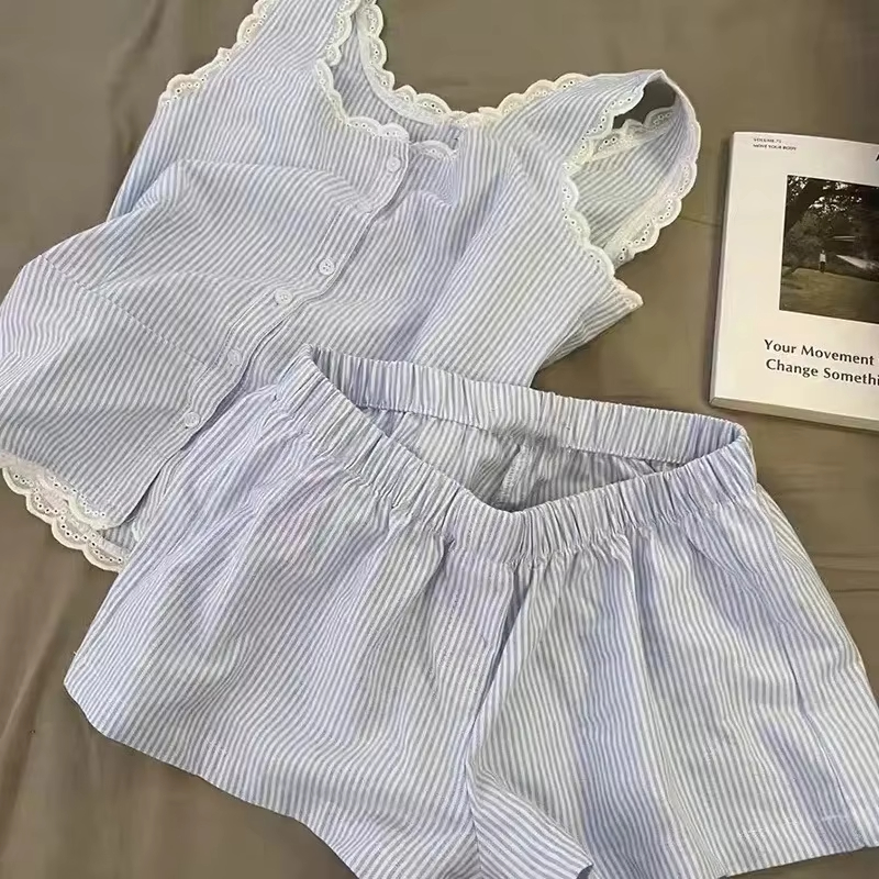 Striped Women Pajamas Summer S - Summer House Clothing のレビューと価格