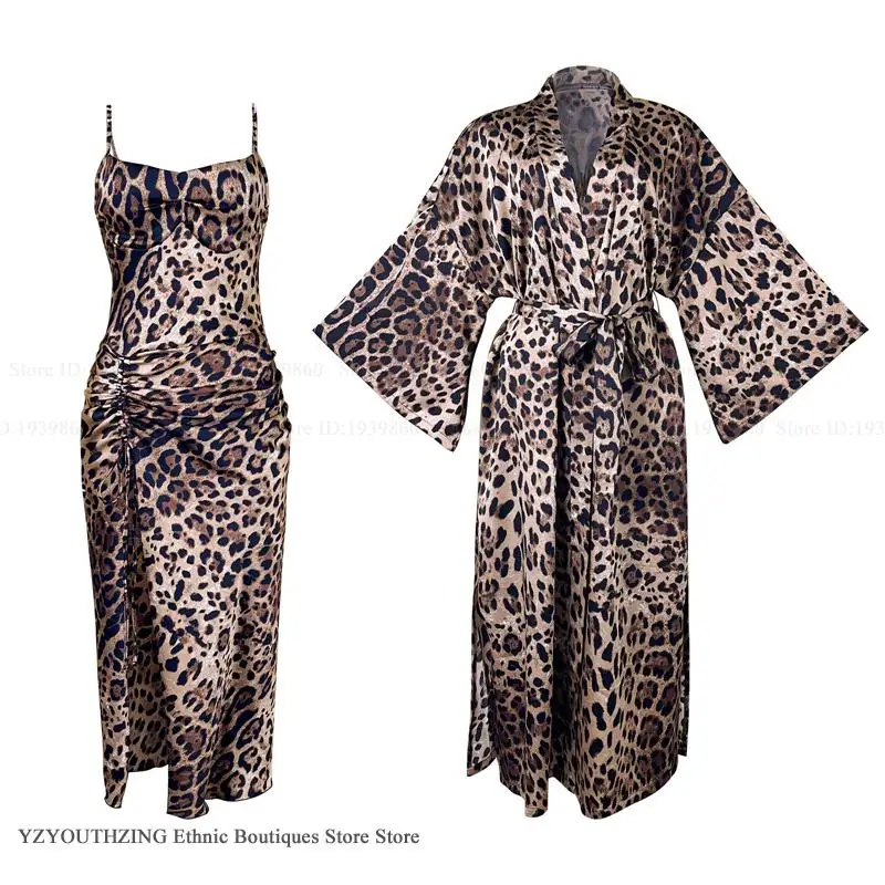Sexy Leopard Long Robe Nightgo - Summer House Clothing のレビューと価格
