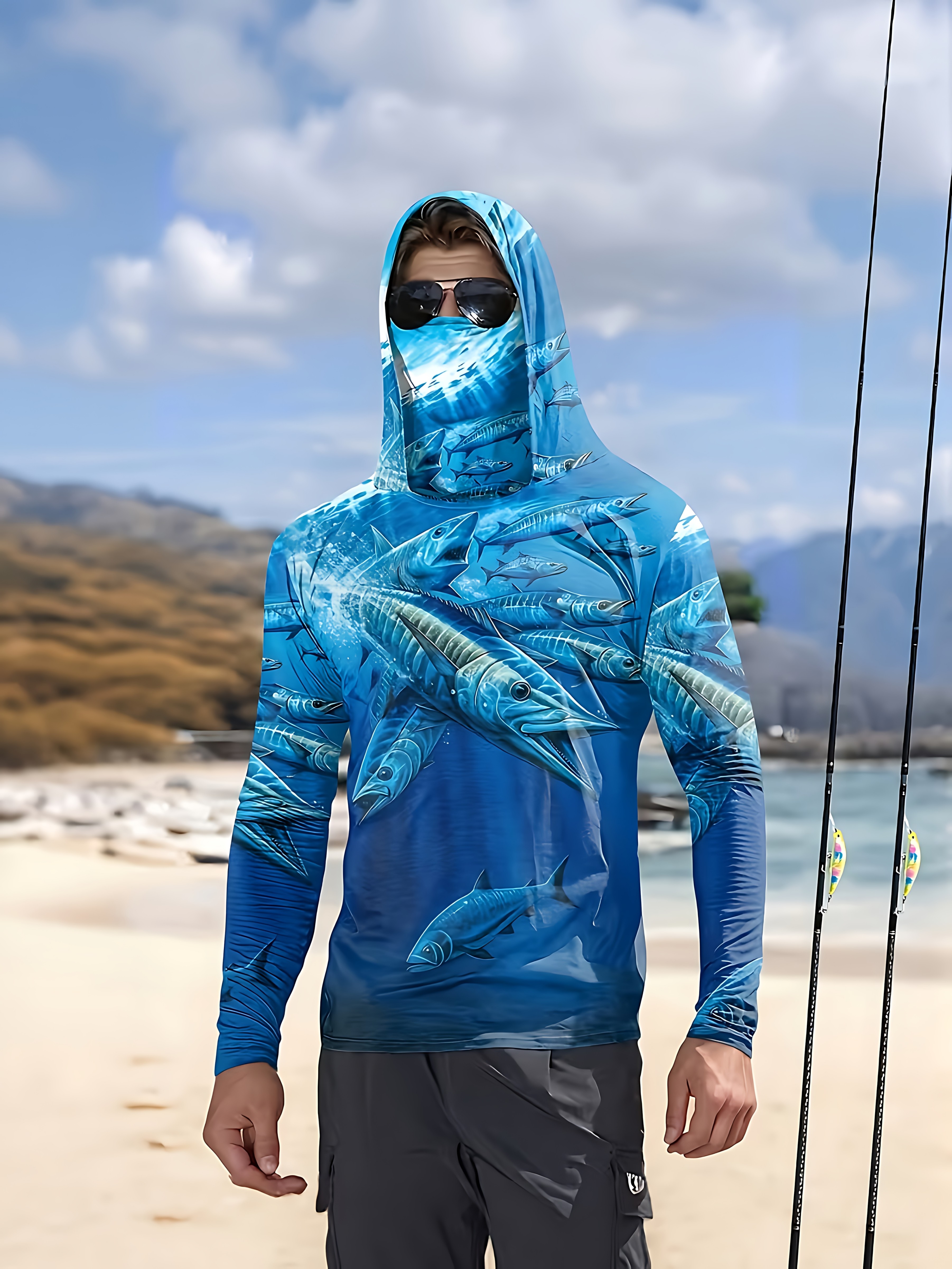 Fishing Shirt Hooded Men Fishi - Summer Clothing Trends のレビューと価格