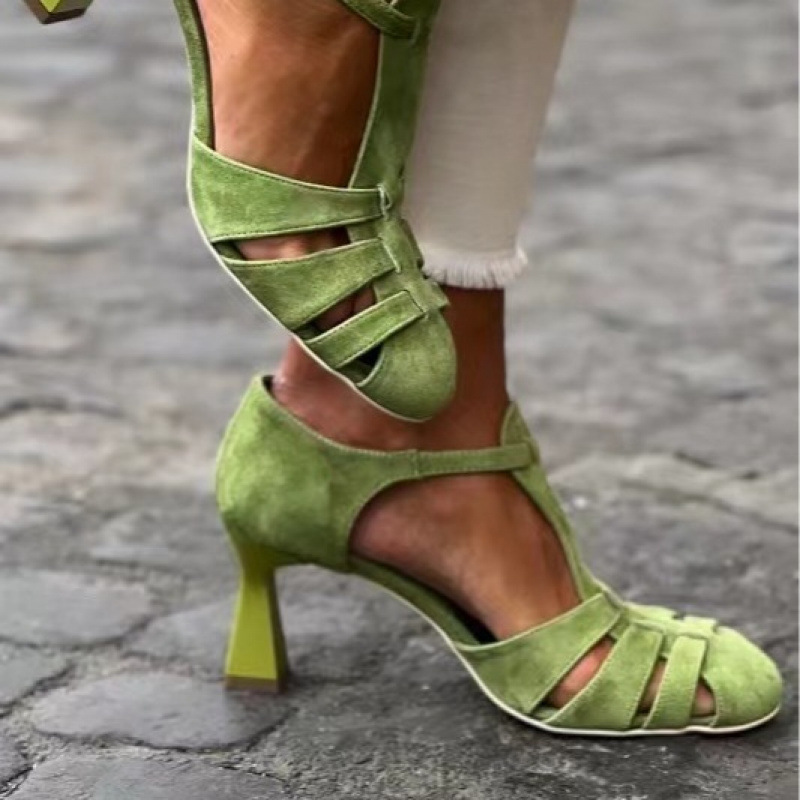 Women's Green Suede Kitten Hee - Summer Closet のレビューと価格