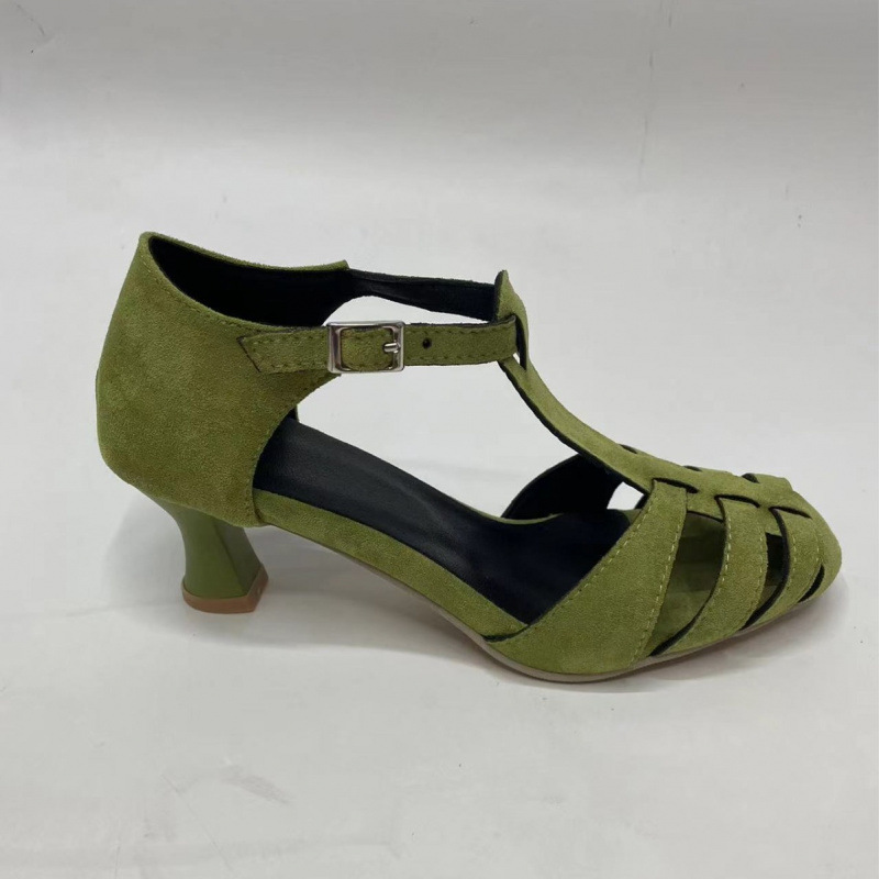 Women's Green Suede Kitten Hee - Summer Closet のレビューと価格