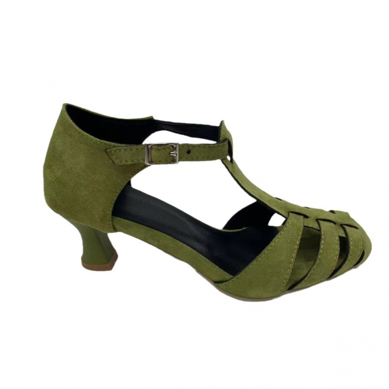 Women's Green Suede Kitten Hee - Summer Closet のレビューと価格