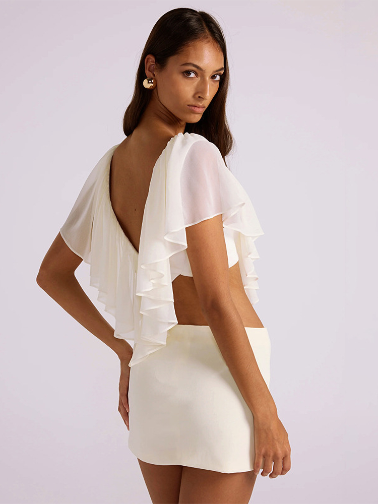 Absobe Women Chiffon Ruffle Mi - Summer Clothing Vacation のレビューと価格