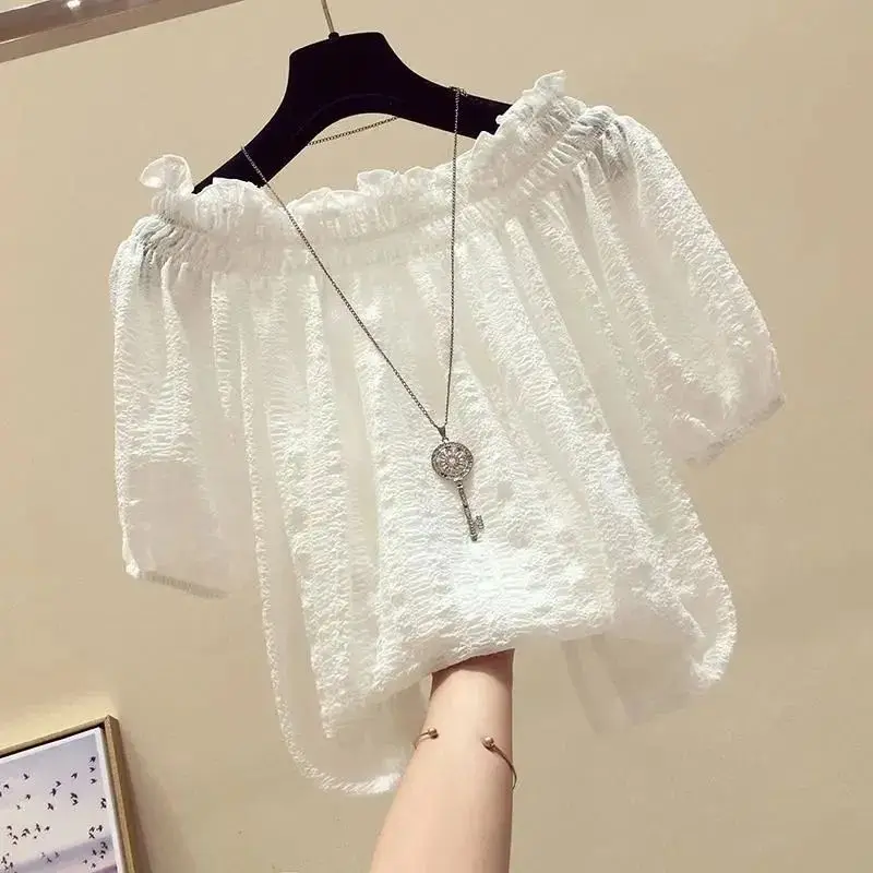 Rose Red casual slash neck puf - Summer Rose Clothing のレビューと価格