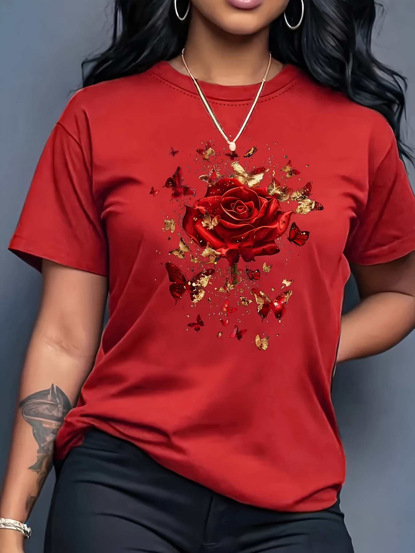 Women's Casual Sports T-Shirt  - Summer Rose Clothing のレビューと価格