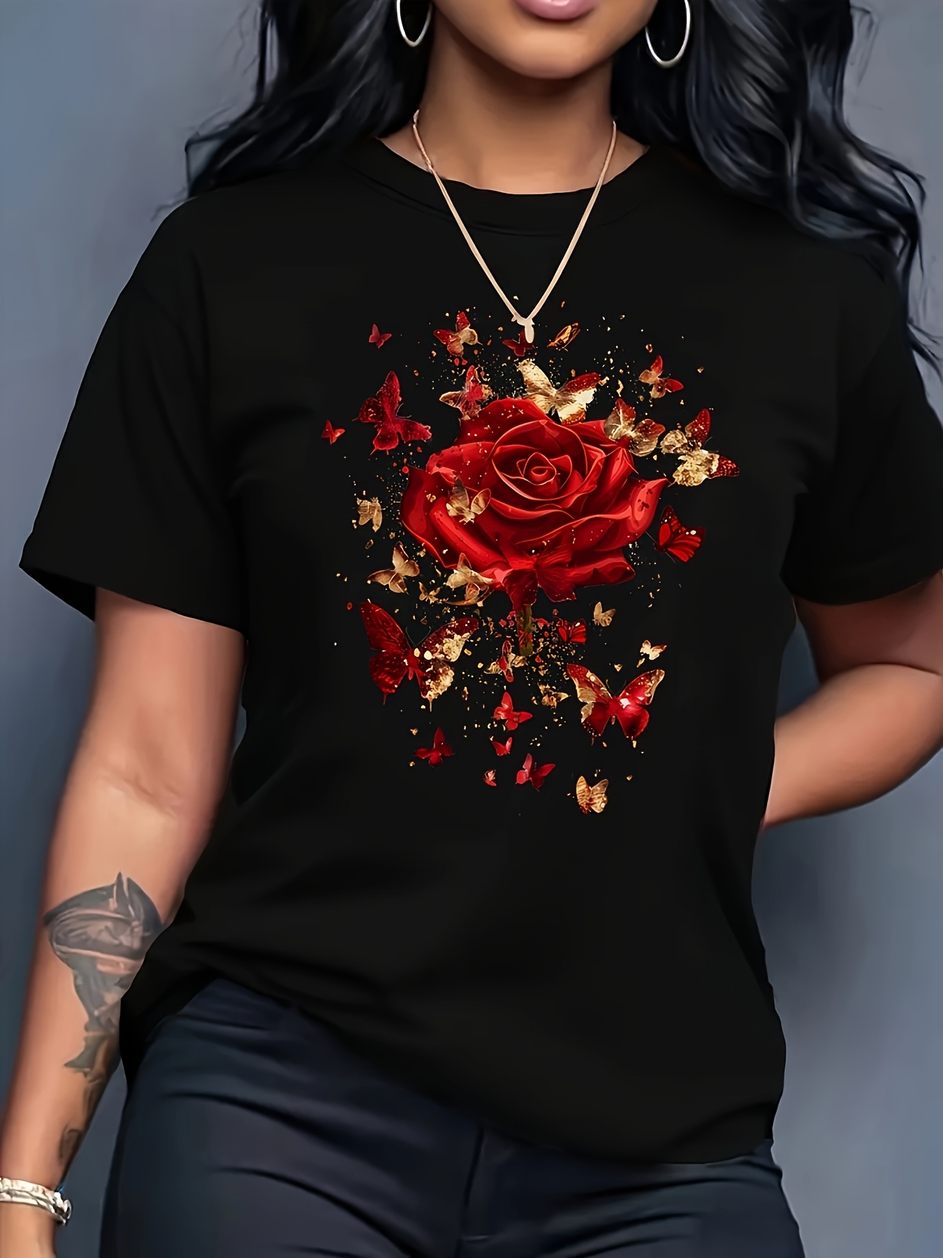 Women's Casual Sports T-Shirt  - Summer Rose Clothing のレビューと価格