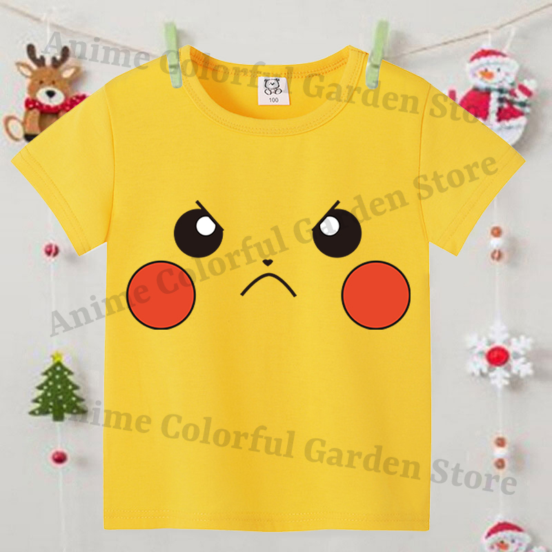 Pokemons Yellow Cute Short-sle - Summer Clothing For Girls のレビューと価格
