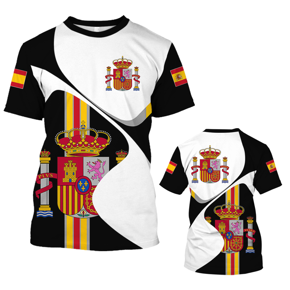 Vintage Spain T-shirt For Men  - Summer Clothing In Spanish のレビューと価格