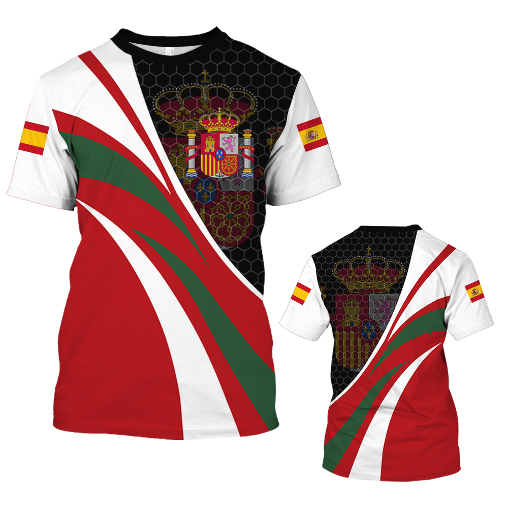 Vintage Spain T-shirt For Men  - Summer Clothing In Spanish のレビューと価格