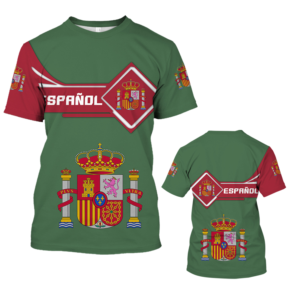 Vintage Spain T-shirt For Men  - Summer Clothing In Spanish のレビューと価格