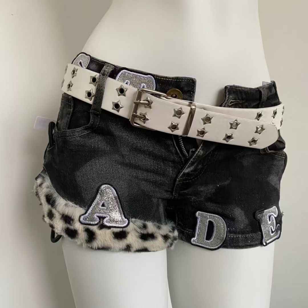 Y2k Embroidered Patch Denim Sh - Summer Clothing For Girls のレビューと価格