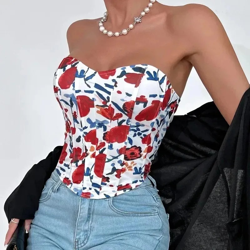 Summer Y2K Red Rose Sleeveless - Summer Rose Clothing のレビューと価格