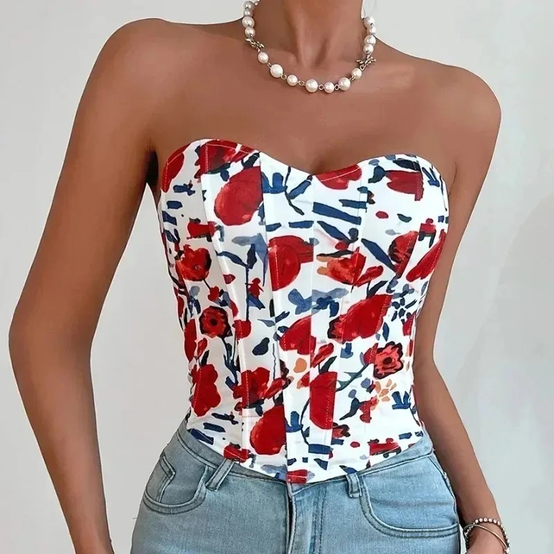 Summer Y2K Red Rose Sleeveless - Summer Rose Clothing のレビューと価格