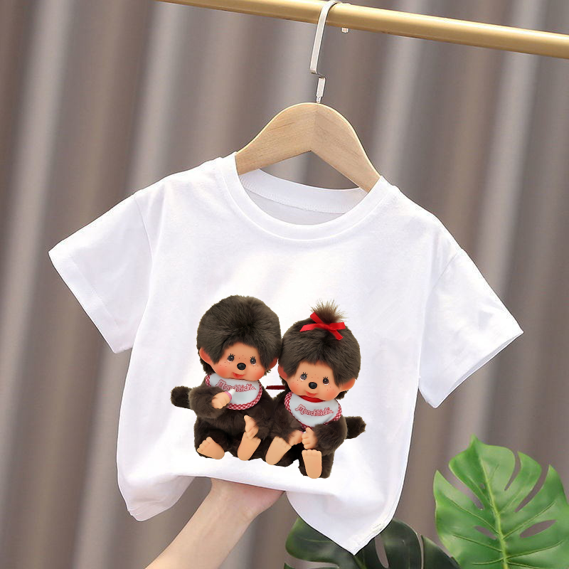Monchhichi Kids T-shirts Anime - Summer Clothing For Girls のレビューと価格