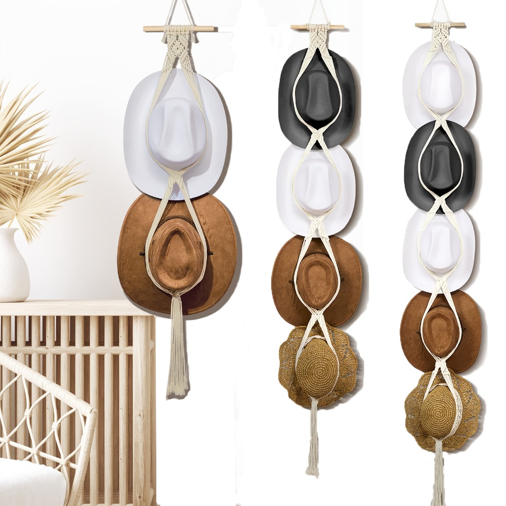 Bohemian Macrame Hat Hanger Ha - Sun Hat Wide Brim のレビューと価格