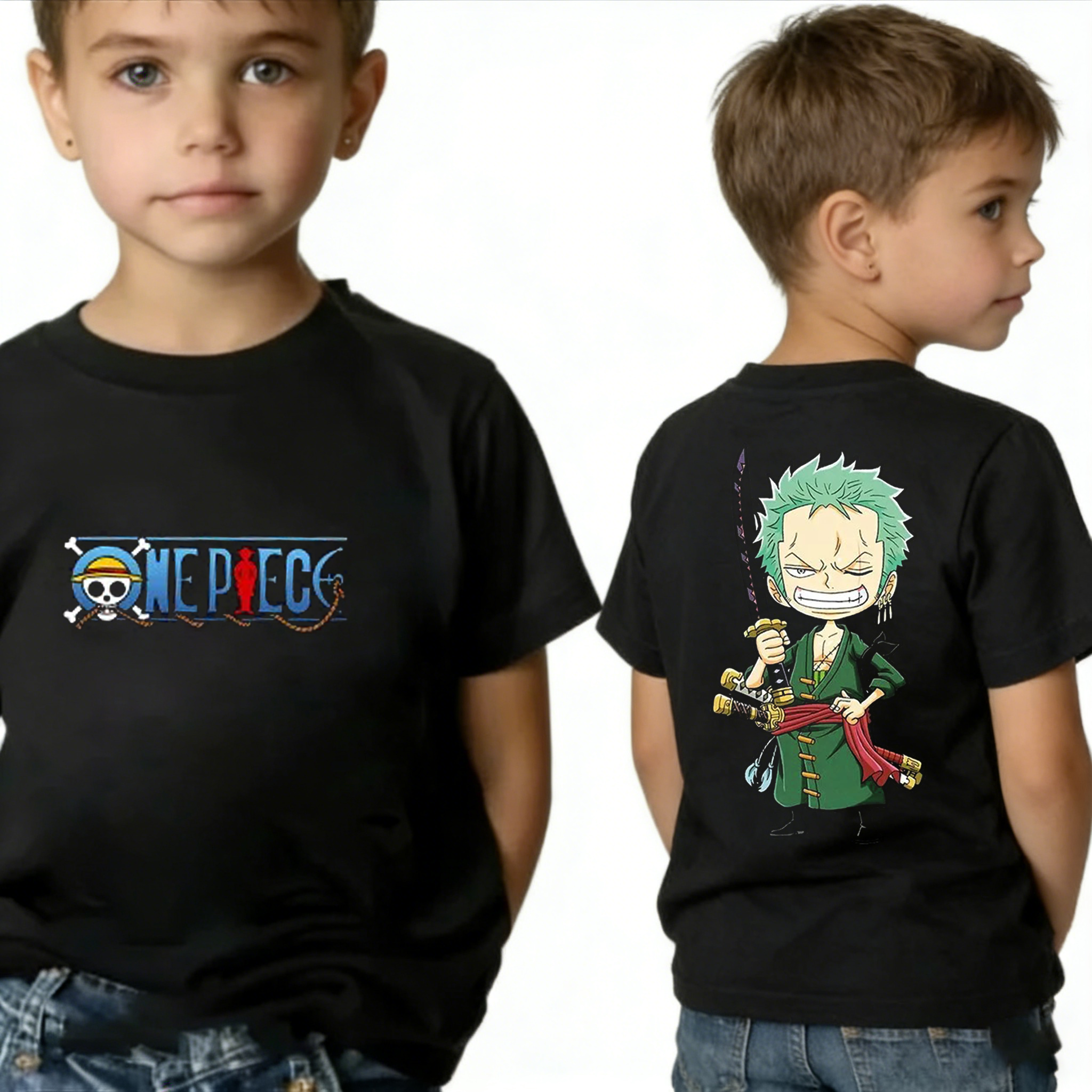 One Piece Boy's Girl's T Shirt - Summer Clothing For Japan のレビューと価格
