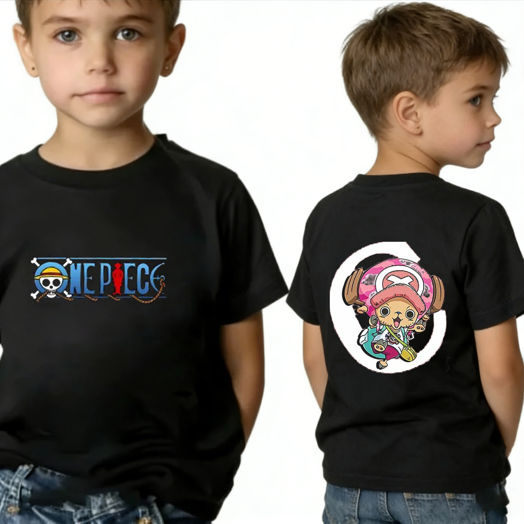 One Piece Boy's Girl's T Shirt - Summer Clothing For Japan のレビューと価格