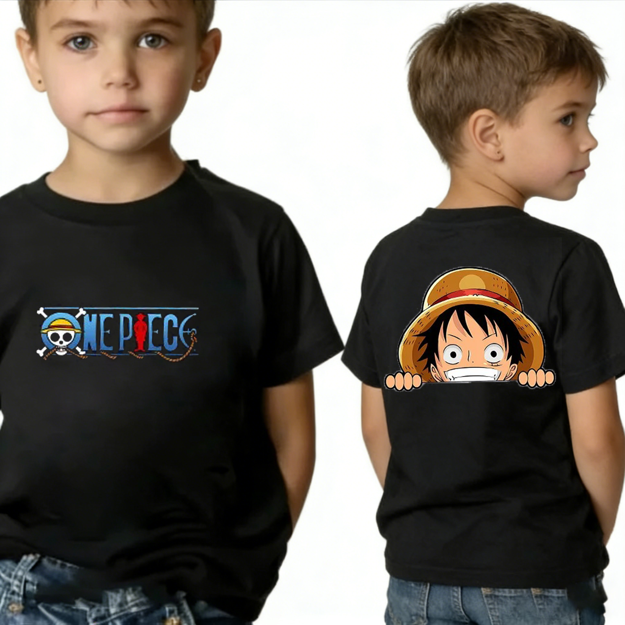 One Piece Boy's Girl's T Shirt - Summer Clothing For Japan のレビューと価格
