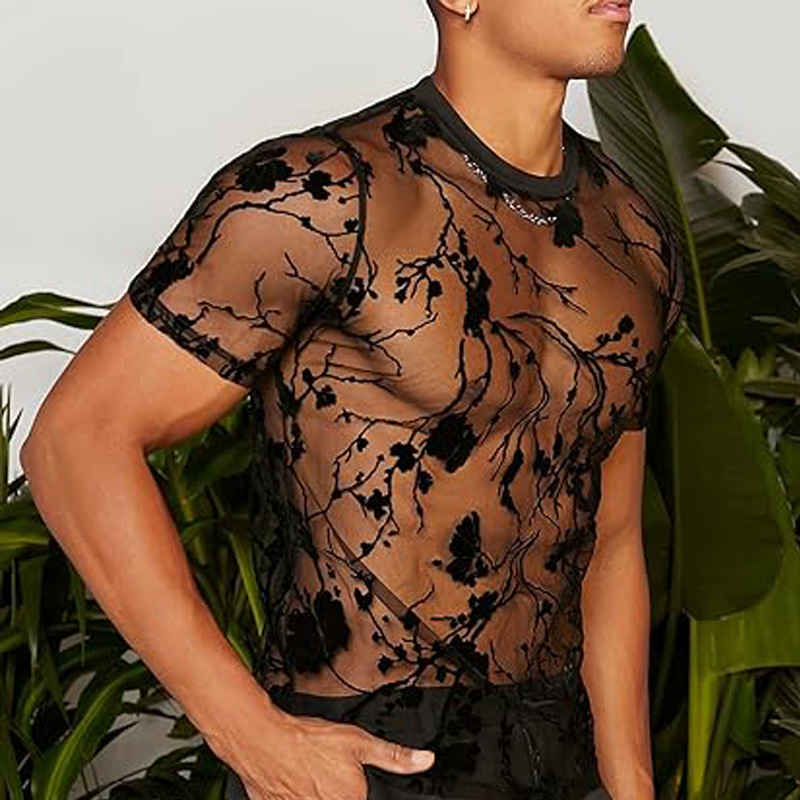 Summer Men's Clothing Mesh Lac - Summer Rose Clothing のレビューと価格