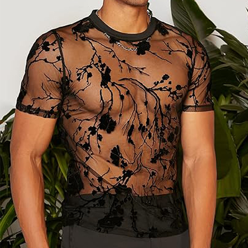 Summer Men's Clothing Mesh Lac - Summer Rose Clothing のレビューと価格