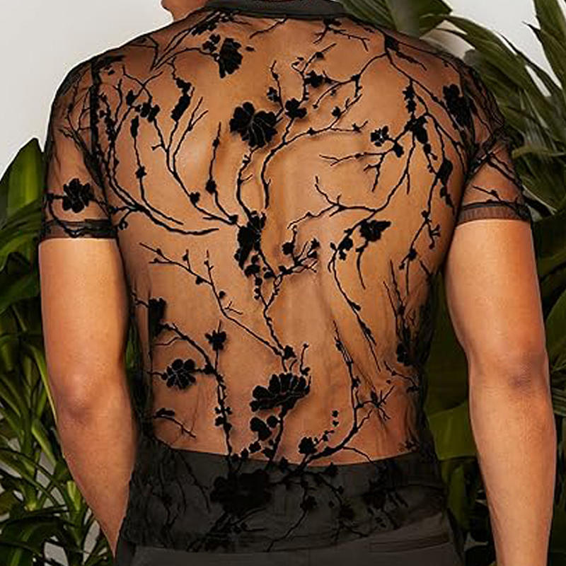Summer Men's Clothing Mesh Lac - Summer Rose Clothing のレビューと価格