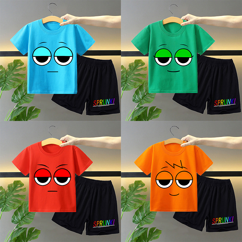 Sprunki 2pcs T-shirt and Short - Summer Clothing For Girls のレビューと価格