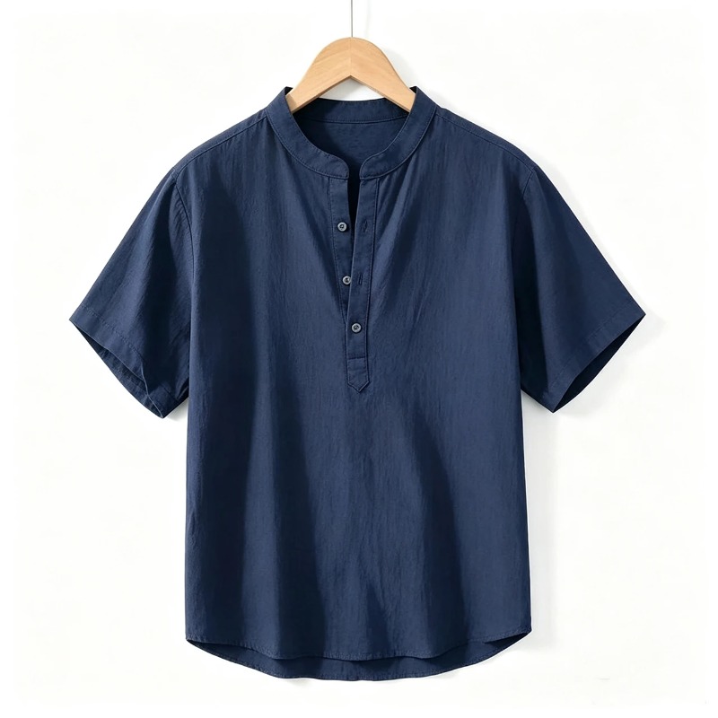 Men Cotton Linen Short-Sleeve  - Summer Clothing Guys のレビューと価格