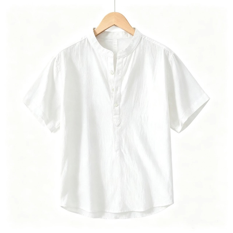 Men Cotton Linen Short-Sleeve  - Summer Clothing Guys のレビューと価格