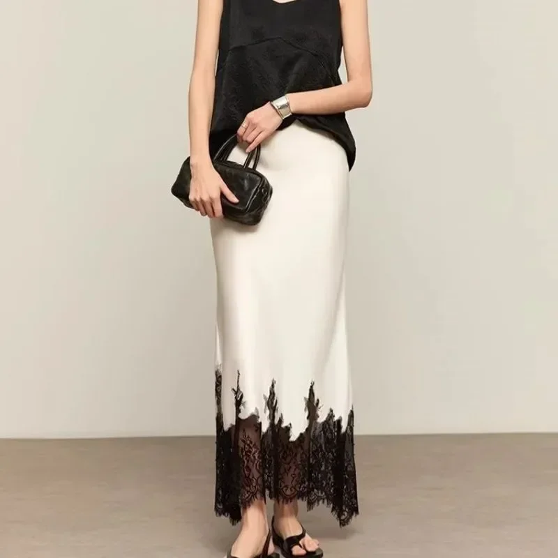 Fairy Lace-Trim Midi Skirt Hig - Summer Clothing Wraps のレビューと価格