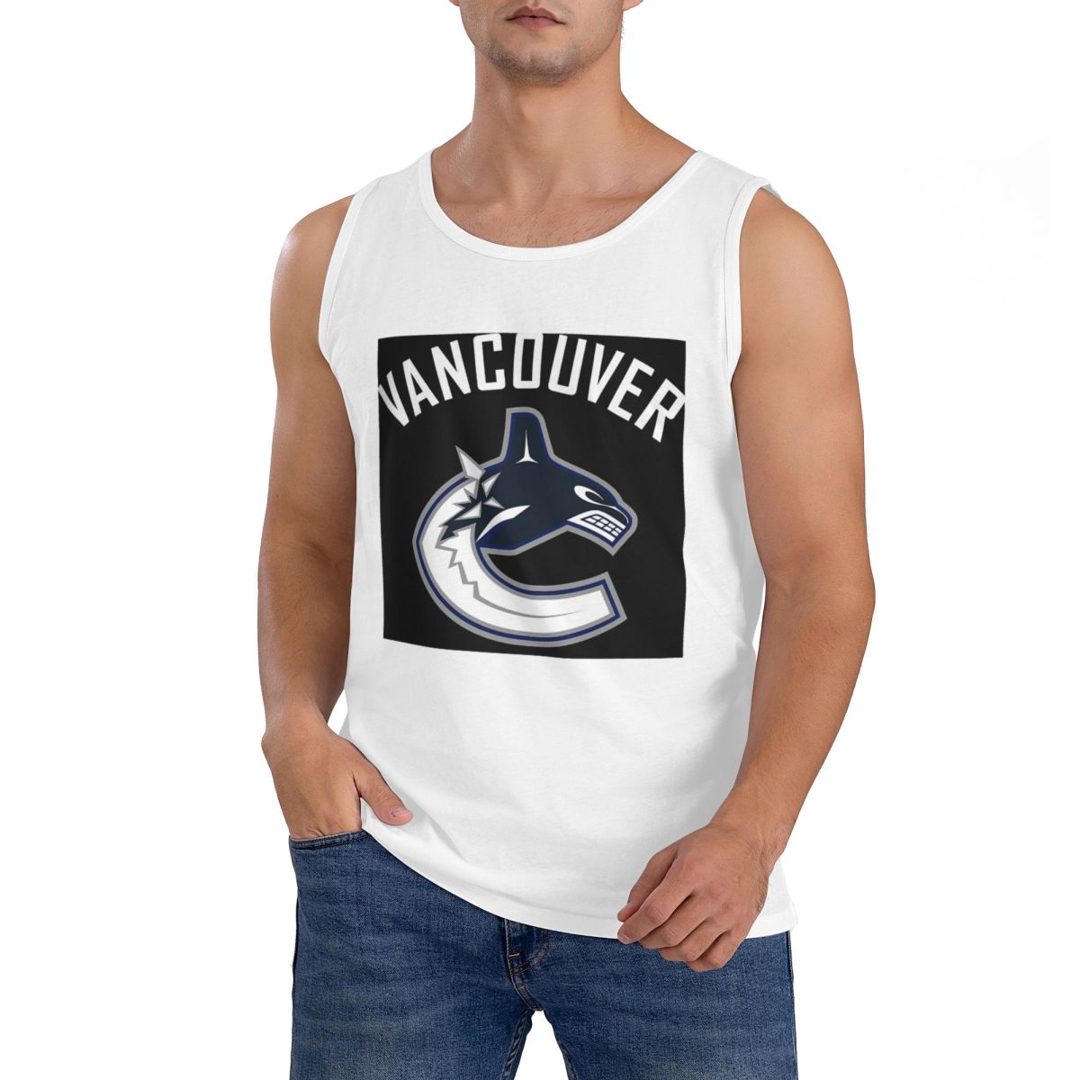 100% Cotton Vancouver Hockey C - Summer Clothing Essentials Men のレビューと価格