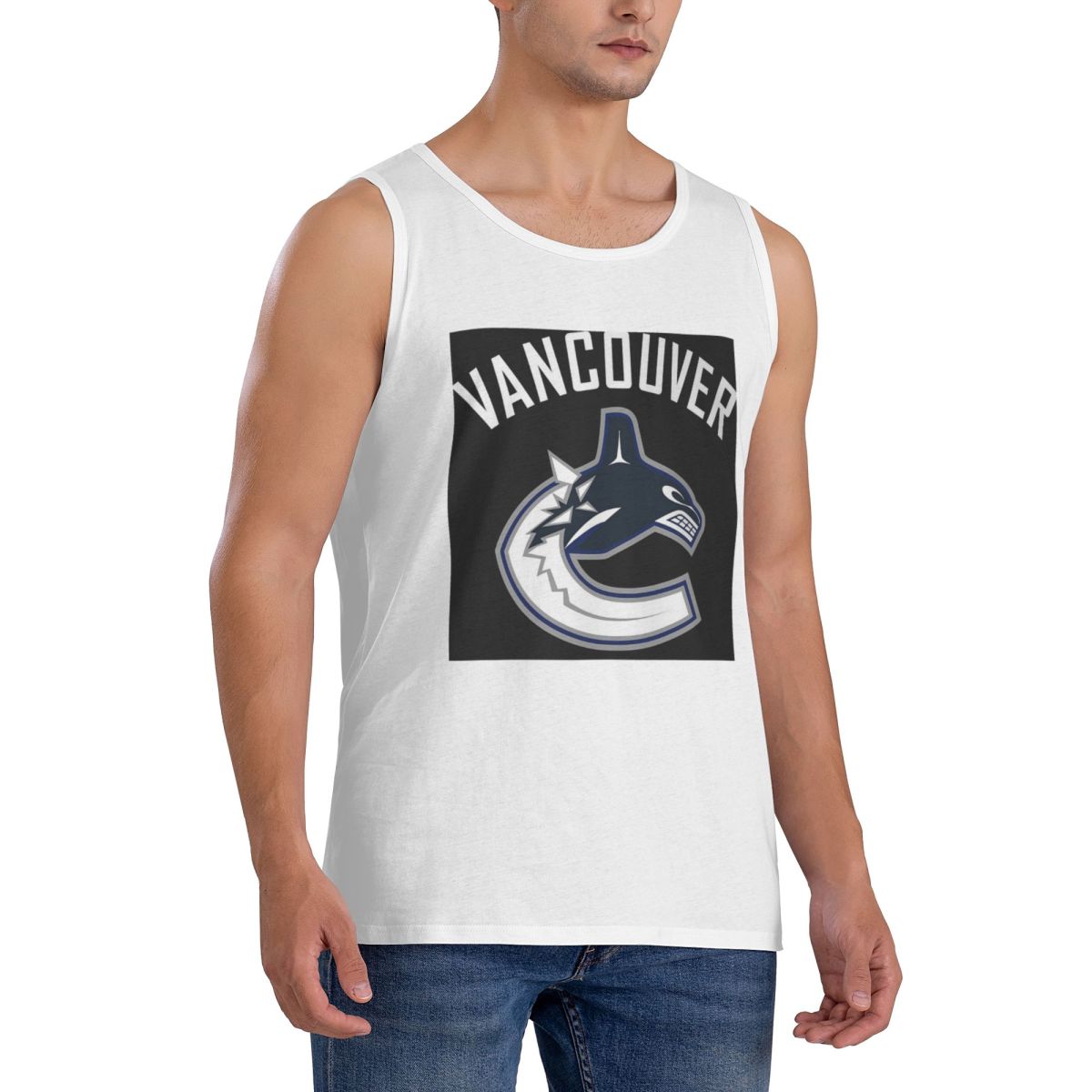 100% Cotton Vancouver Hockey C - Summer Clothing Essentials Men のレビューと価格